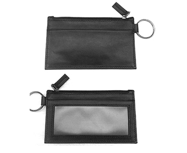 Zippered cardholder with ID window